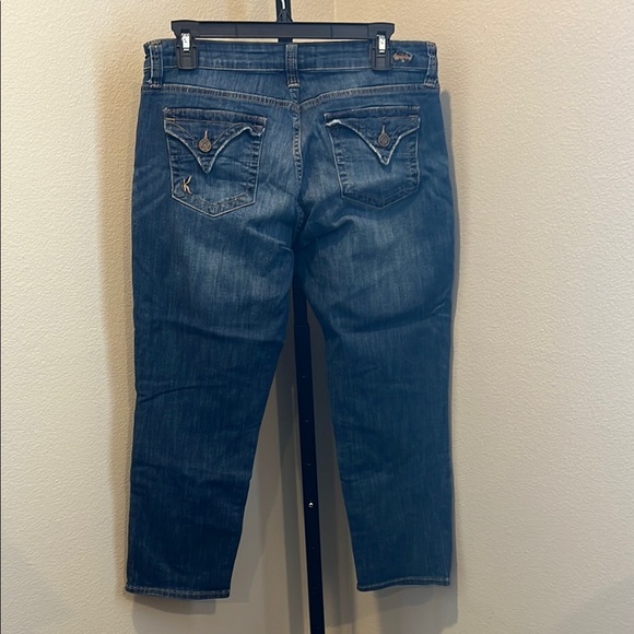 Bardot Blue Ankle Cropped Jeans with Lived-In Look - Picture 3 of 3